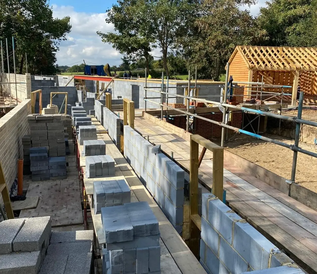 First floor blockwork