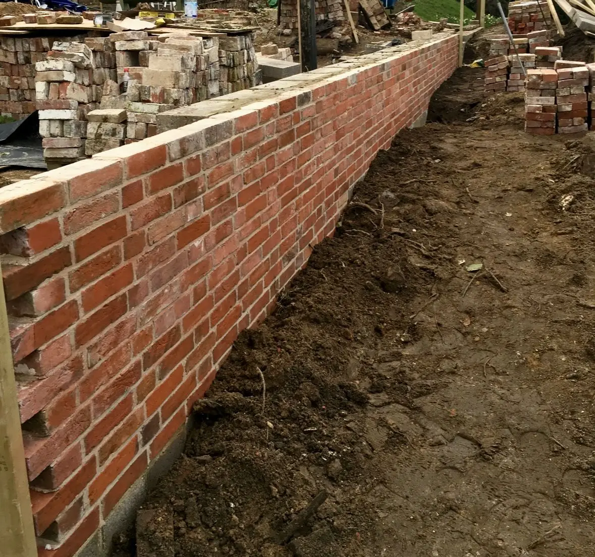 A detailed look at the Flemish bond brickwork pattern, showing the artistic arrangement of headers and stretchers.