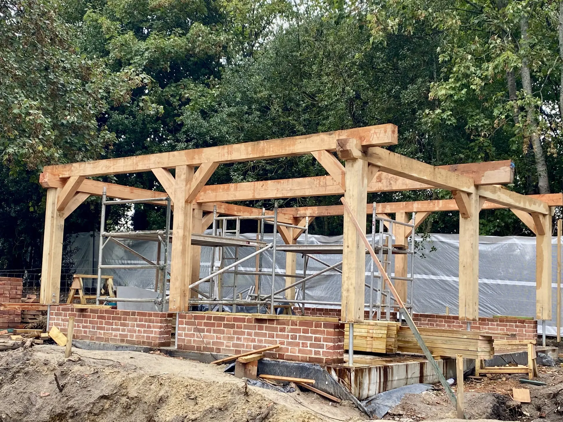 Oak framed garage