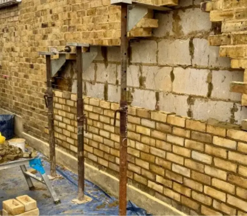 Building regulations documents with RSJ beam installation in Kent home during structural work