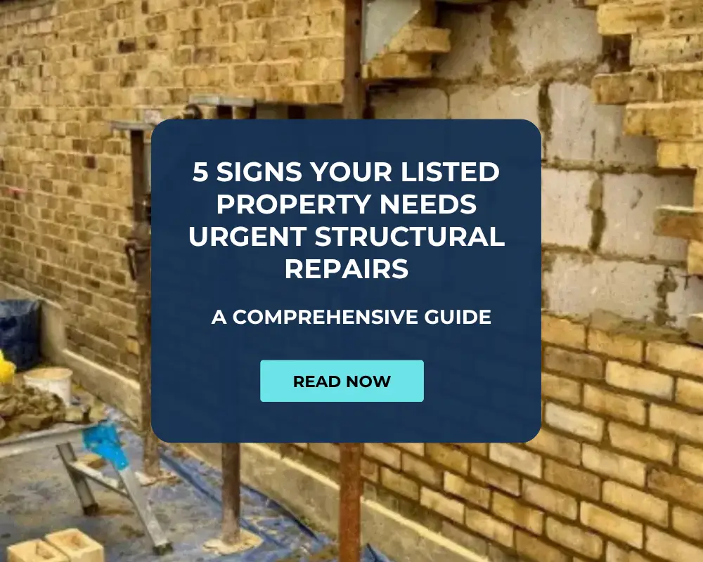 A wall in need of structural repairs